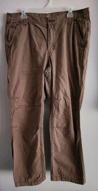 Carhartt Men's Carpenter Pants 38x30 Khaki Relaxed Fit Straight Leg
